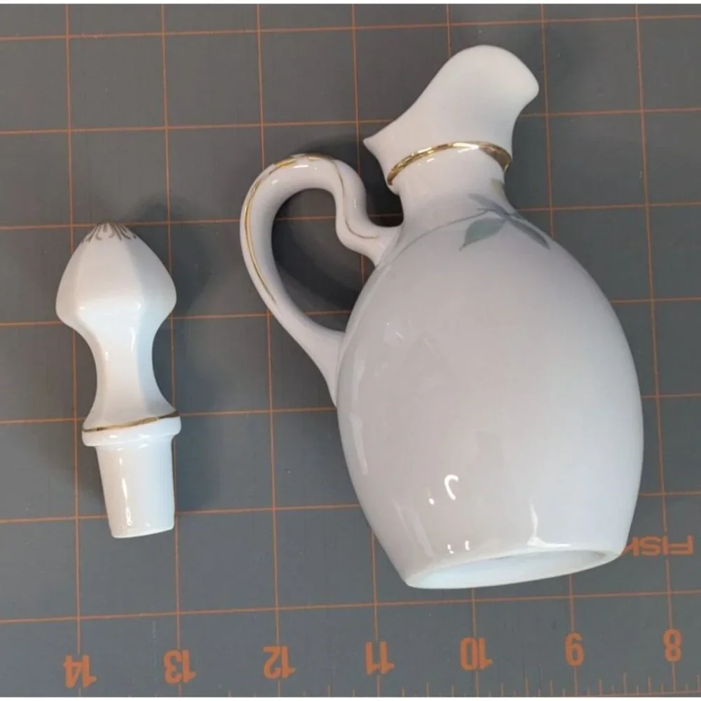 Vintage Noritake Azalea Porcelain Cruet Stopper Oil Vinegar red mark - Picture 6 of 10